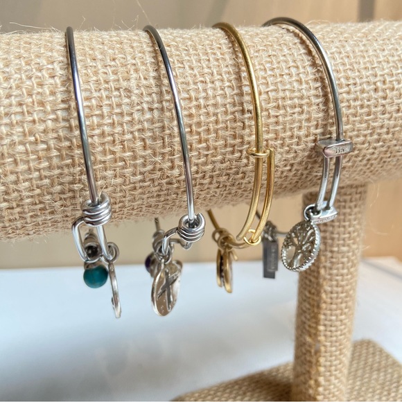 Jewelry - Four expandable charm bracelets signed Unwritten Lia Sophia and Chrysalis